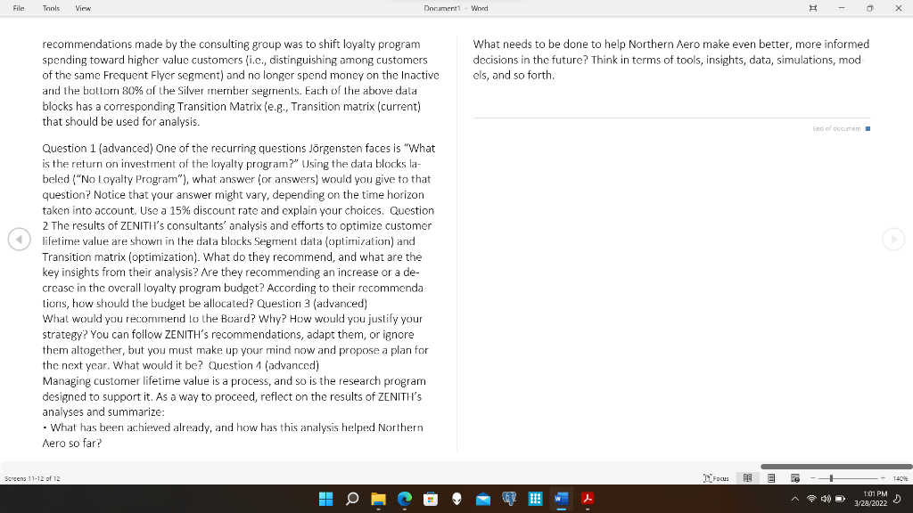 File Tools View Document - Word Northern Aero
