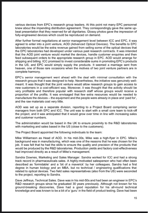 Why the project went wrong? Appendix 2: Case