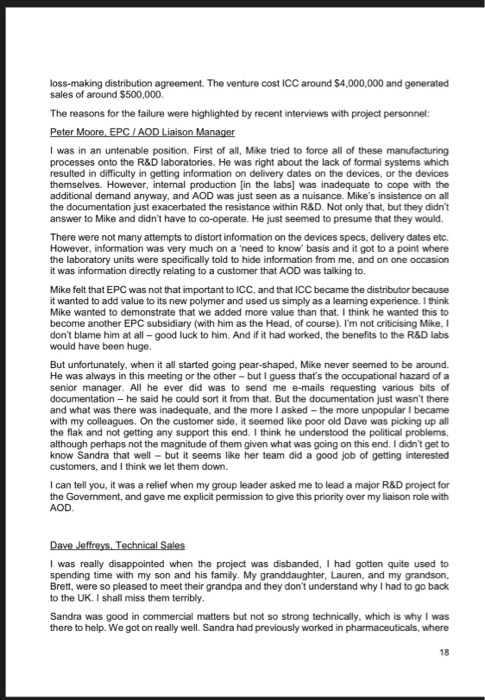 Why the project went wrong? Appendix 2: Case