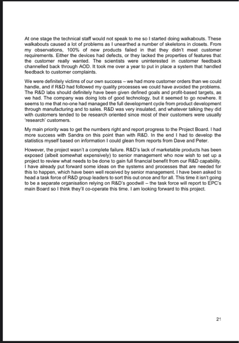 Why the project went wrong? Appendix 2: Case