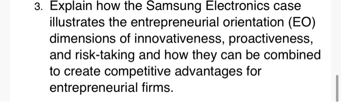 3. Explain how the Samsung Electronics case