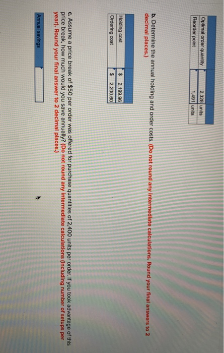 Given the following information, formulate an