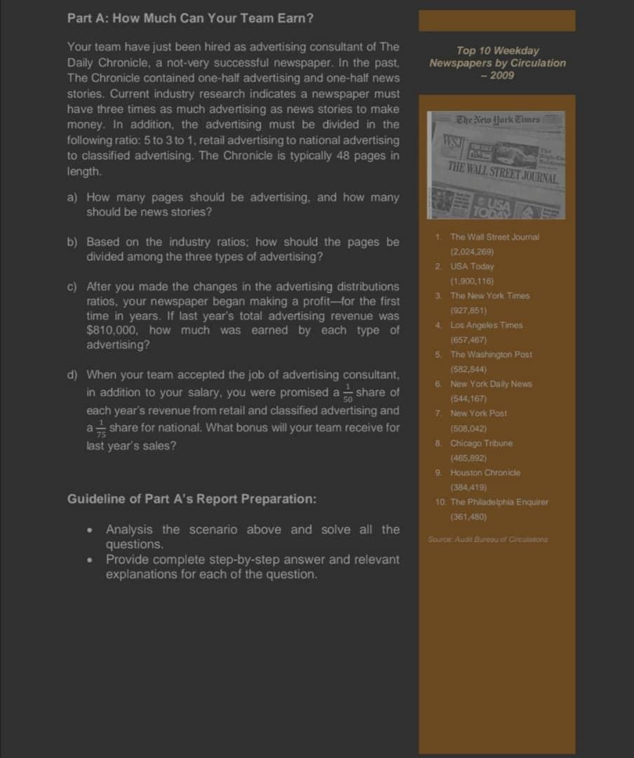 Part A: How Much Can Your Team Earn? Top 10