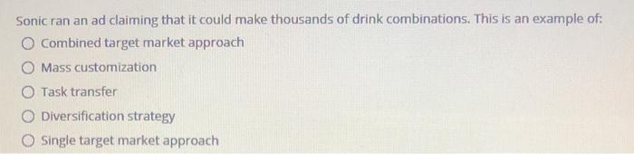 QUESTION 10 pricing of a company wants to achieve