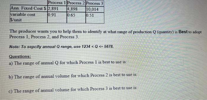 please correctly list the range for all three