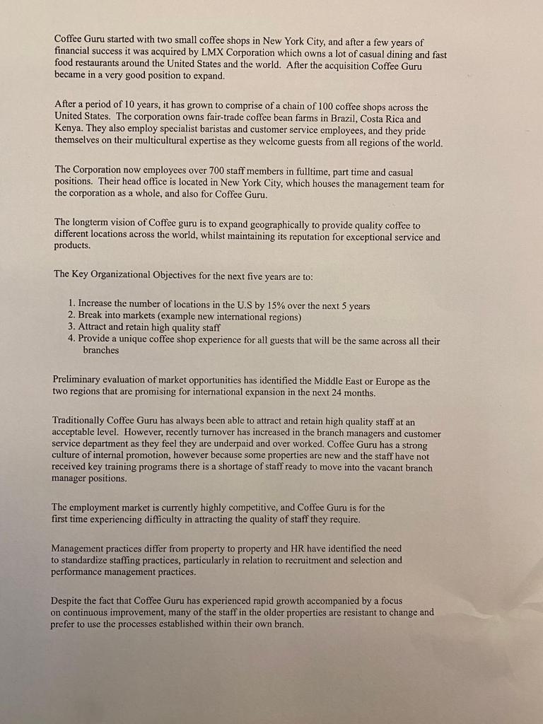 Coffee Guru started with two small coffee shops