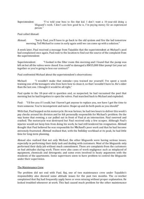 INDIVIDUAL CAES STUDY (30%) Instruction: Please