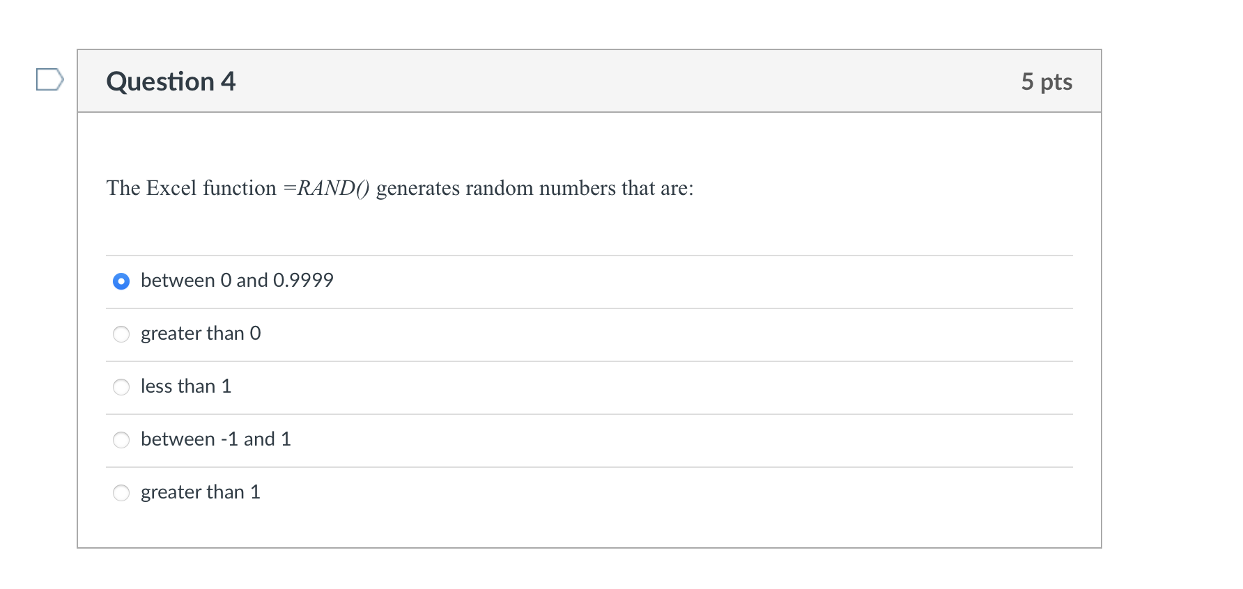 Question 1 5 pts (T/F) The key reason why we do