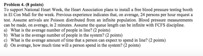 Please show work! Problem 4. (8 points) To