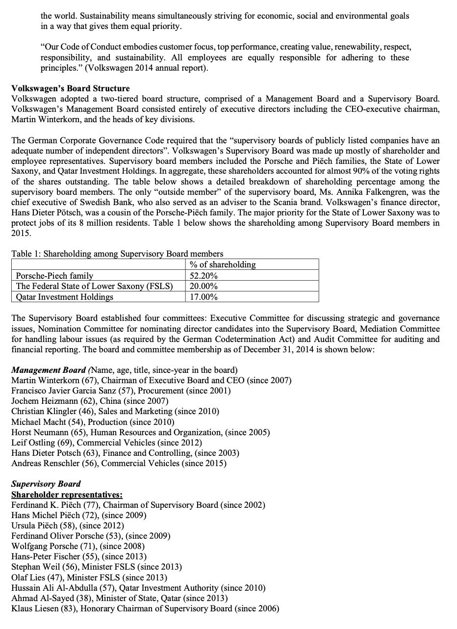 Background Volkswagen AG (also known as the