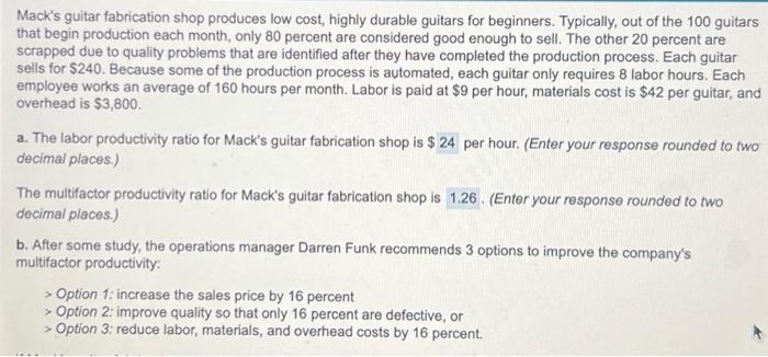 Mack's guitar fabrication shop produces low cost,