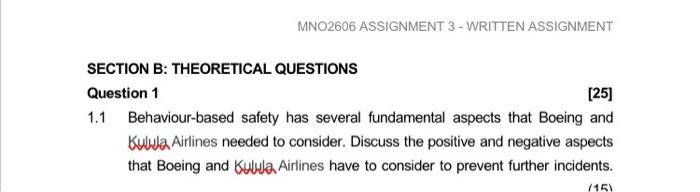 Behaviour MNO2606 ASSIGNMENT 3 - WRITTEN