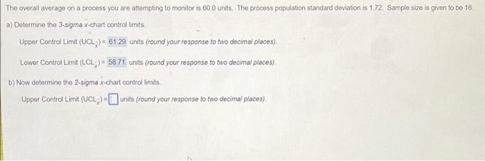 The overall average on a process you are