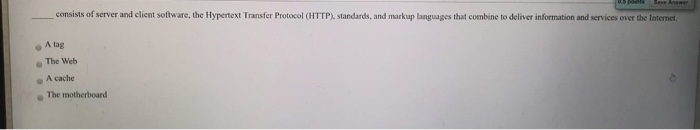 consists of server and client software, the