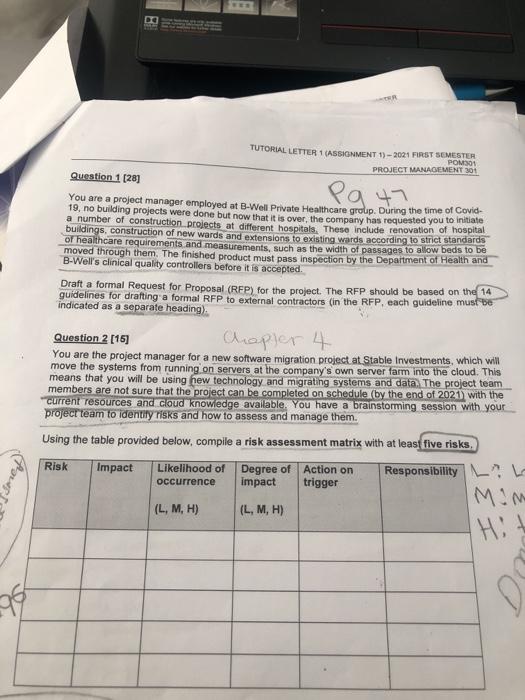 Pg. 4 TUTORIAL LETTER 1 ASSIGNMENT 1) - 2021