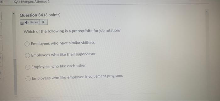 need this quick will like. 30 Kyle Morgan: