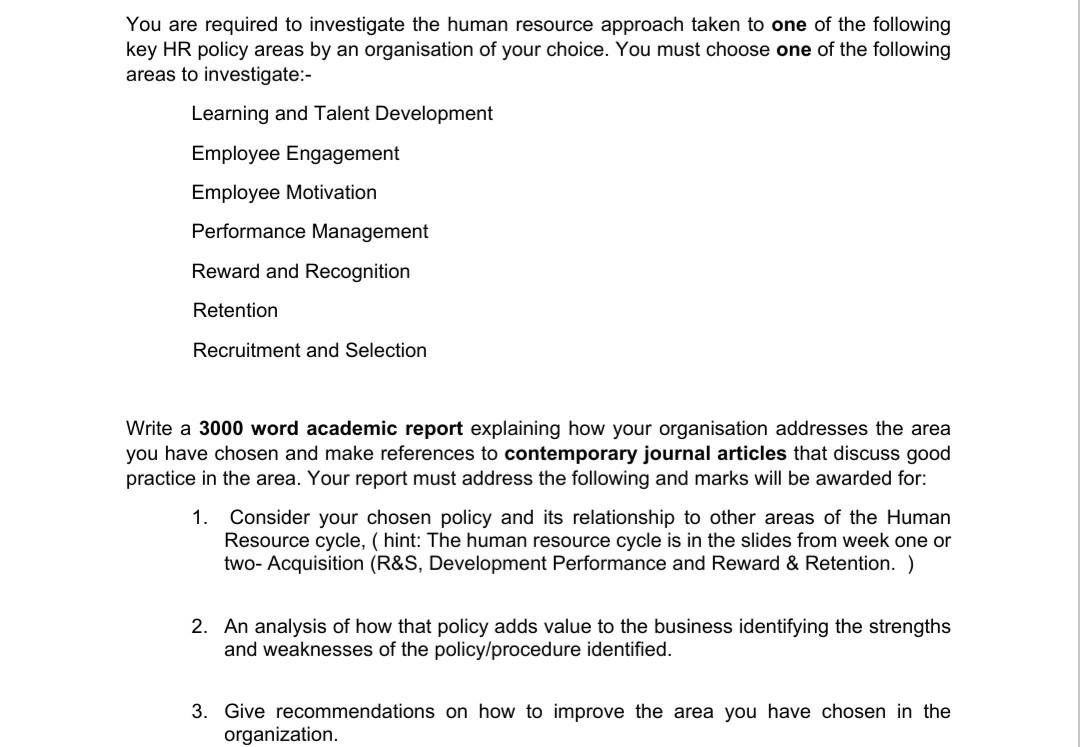 My selection is Learning and Talent Development.