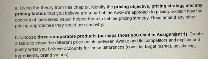 a. Using the theory from this chapter, identify