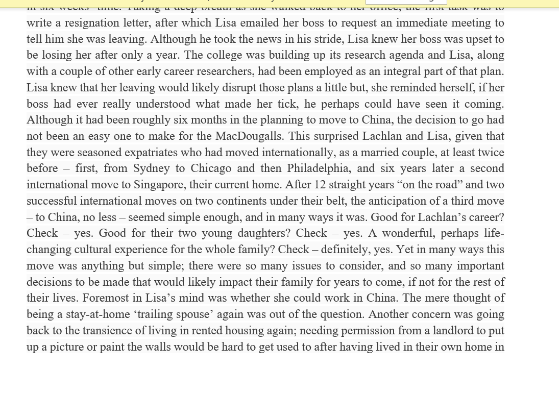 CASE 8 JUST ANOTHER MOVE TO CHINA? THE IMPACT OF