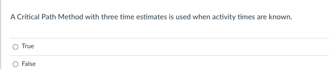 A Critical Path Method with three time estimates