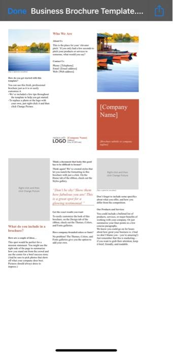 Create a business brochure as a marketing