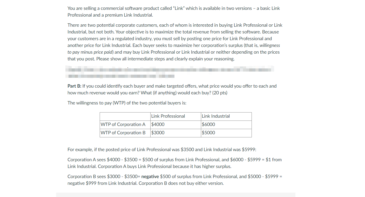 You are selling a commercial software product