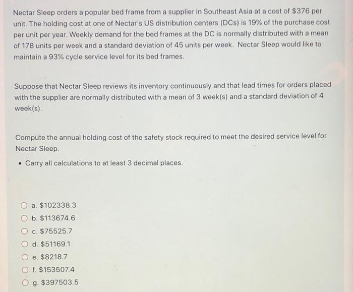 Nectar Sleep orders a popular bed frame from a