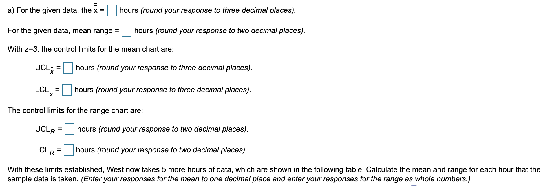 Refer to fable $6.1 - Factors for Computing