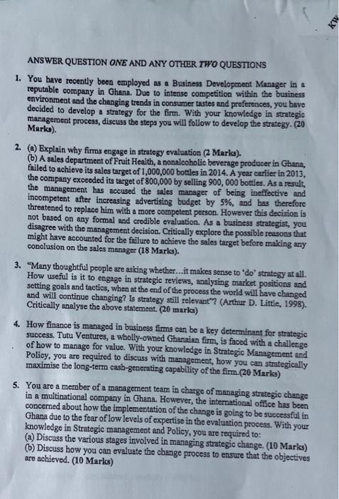 This Strategic Management and Policy question