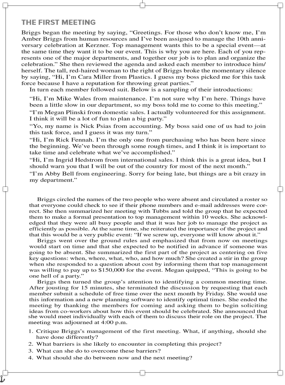 Section 2: Case Analysis - ILO's A1,B1, B2,B3,C ,