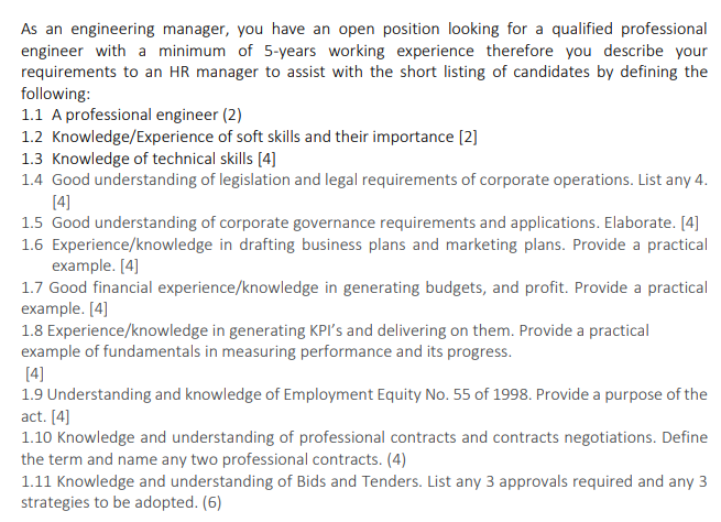 As an engineering manager, you have an open