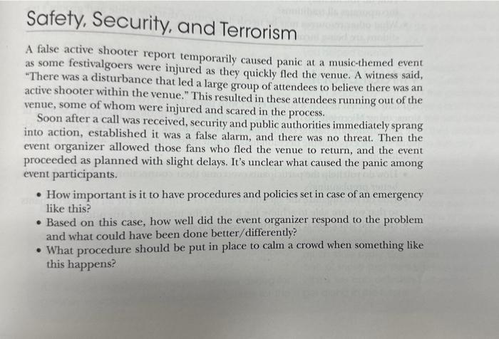 A false active shooter report temporarily caused