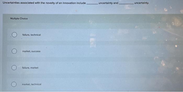 Uncertainties associated with the novelty of an