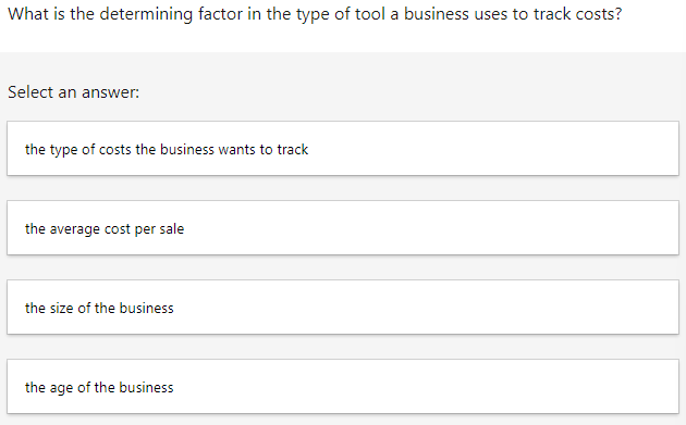 What is the determining factor in the type of