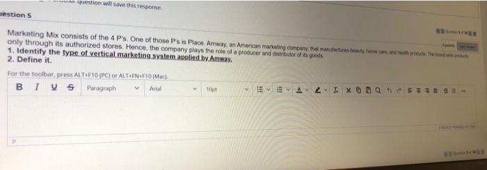 question will save this response estion 5