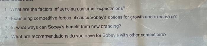 1. What are the factors influencing customer