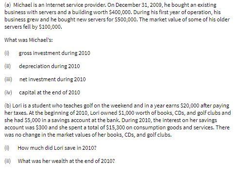 (a) Michael is an Internet service provider. On