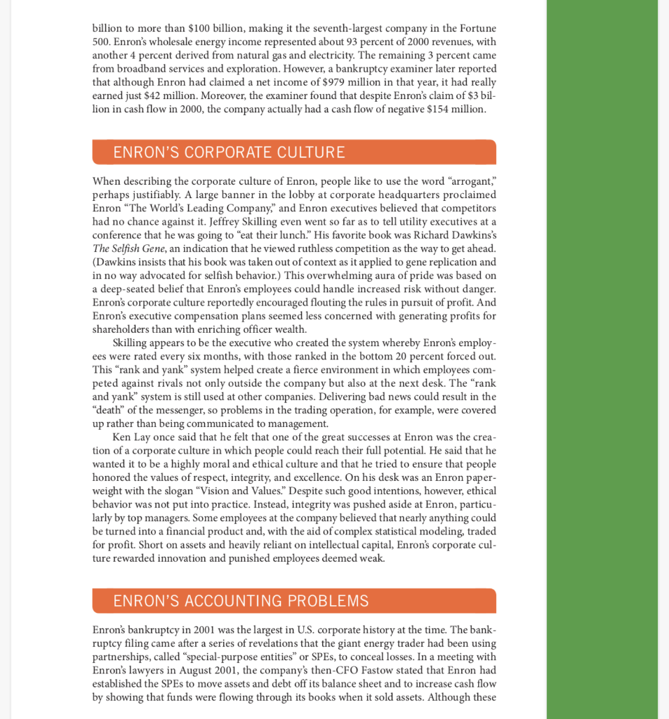 CASE 20 Enron: Not Accounting for the Future*