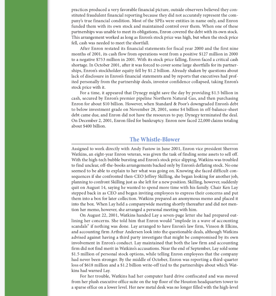 CASE 20 Enron: Not Accounting for the Future*