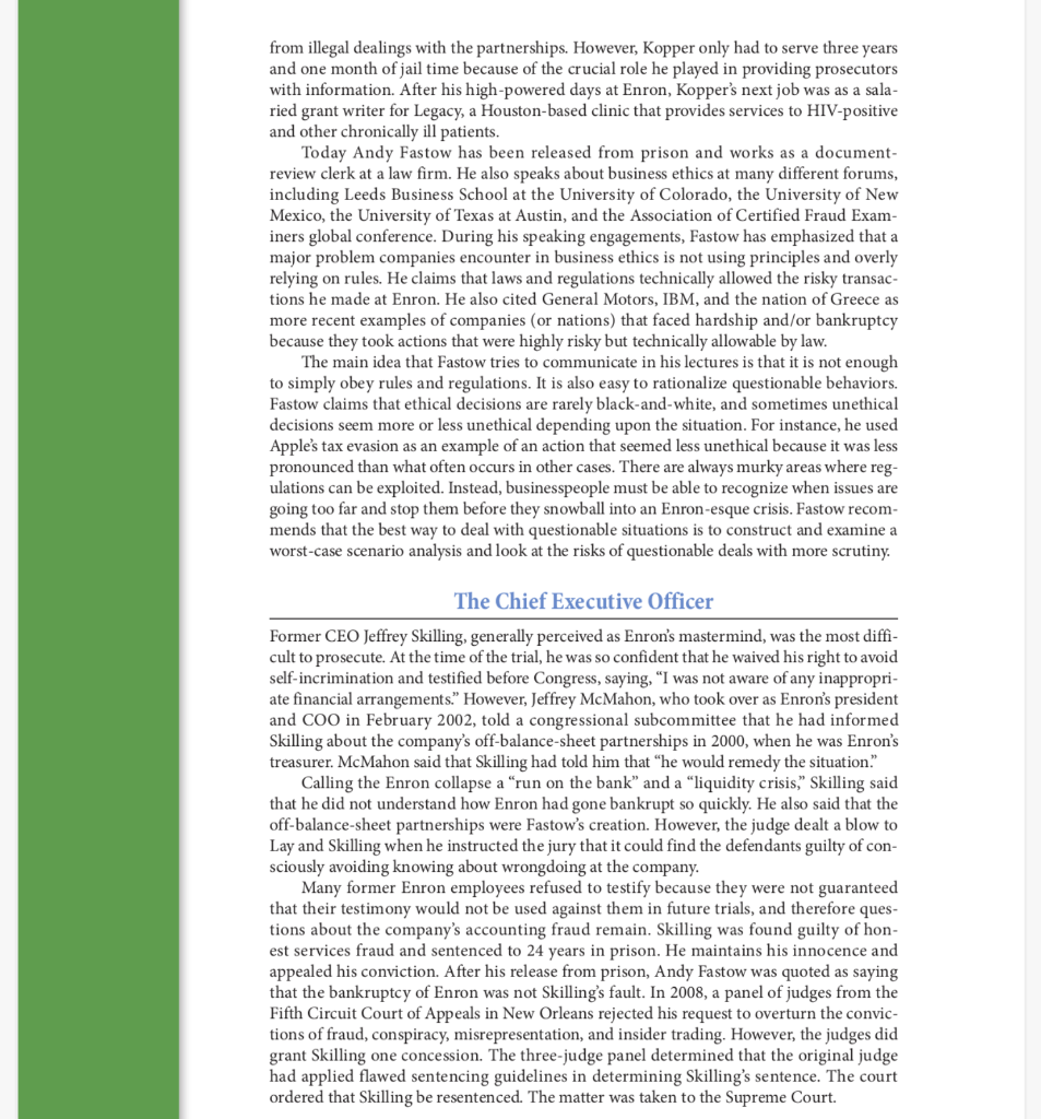 CASE 20 Enron: Not Accounting for the Future*