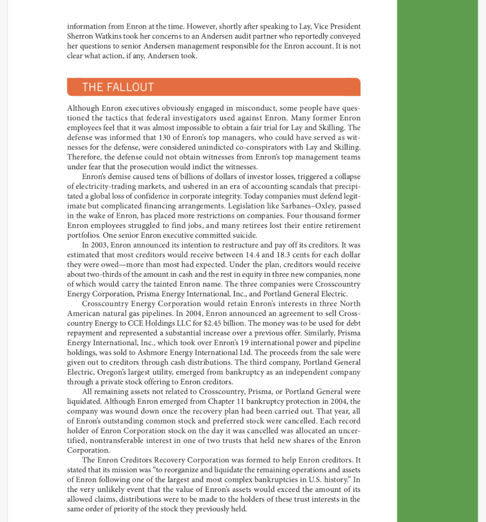 CASE 20 Enron: Not Accounting for the Future*