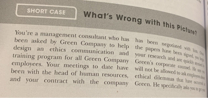 SHORT CASE What's Wrong with this p with this