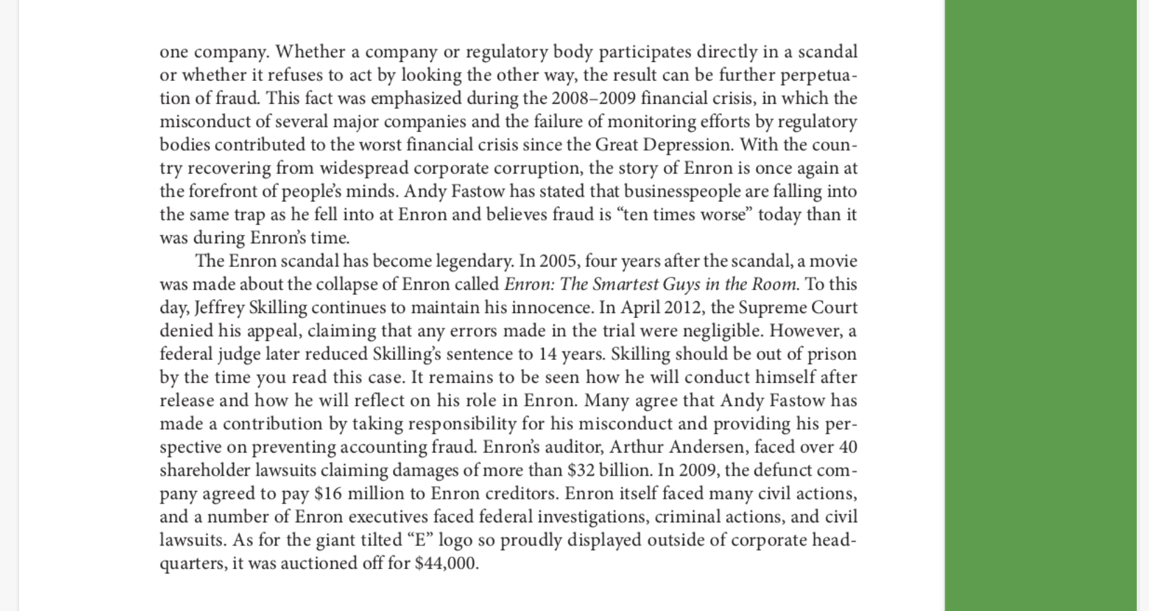 CASE 20 Enron: Not Accounting for the Future*