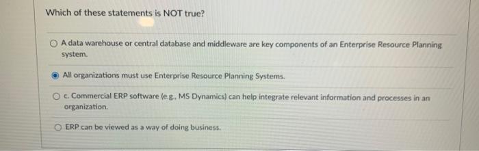 Two large ERP vendors include SAP and Oracle.