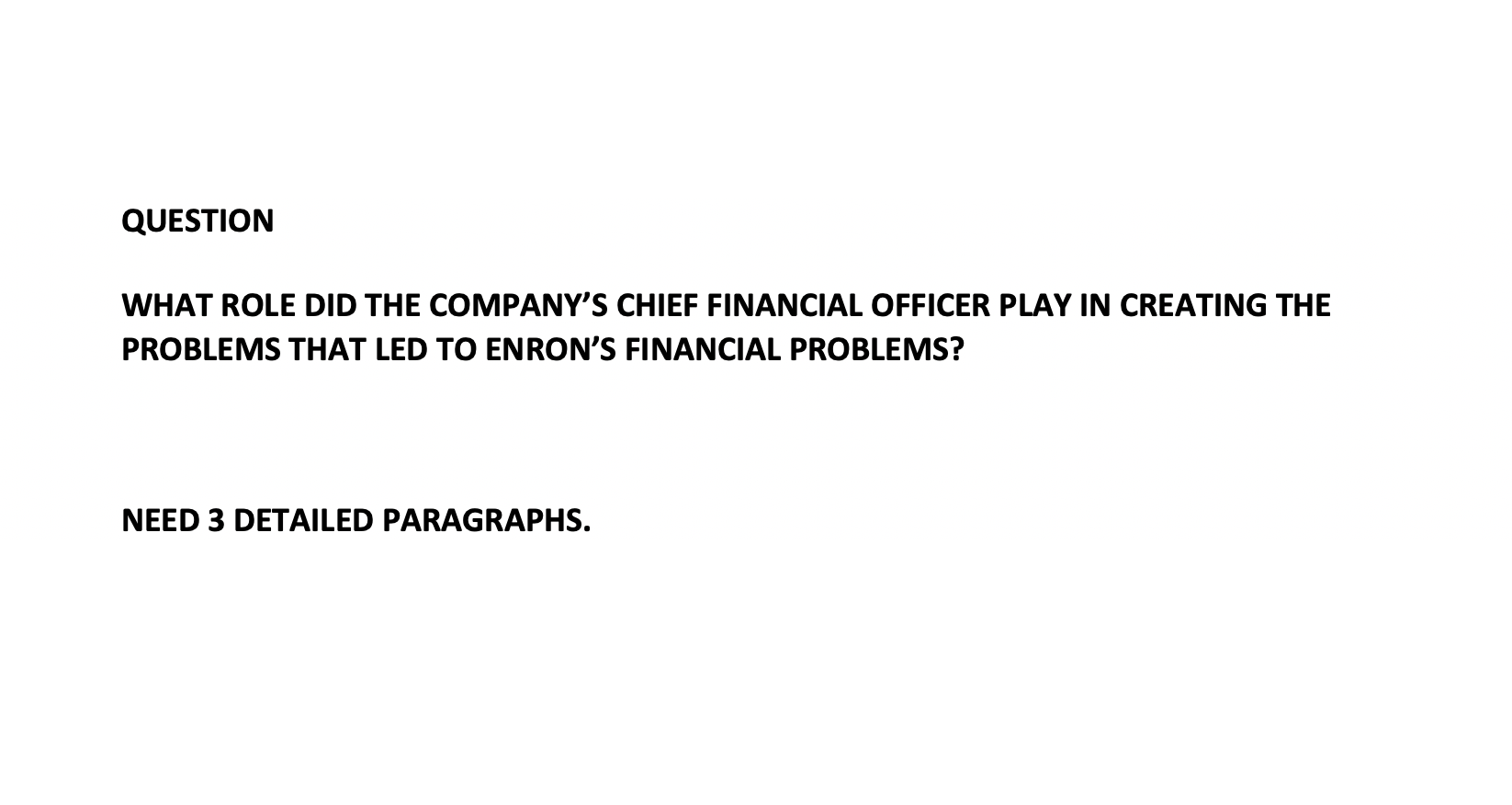 CASE 20 Enron: Not Accounting for the Future*