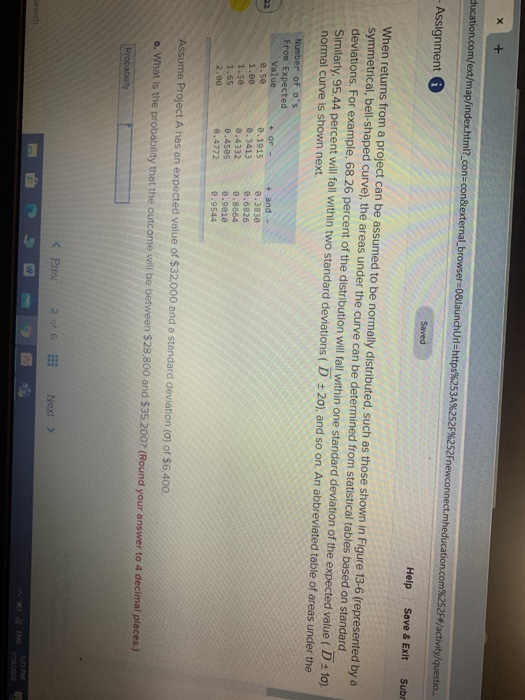 When returns from a project can be assumed to be