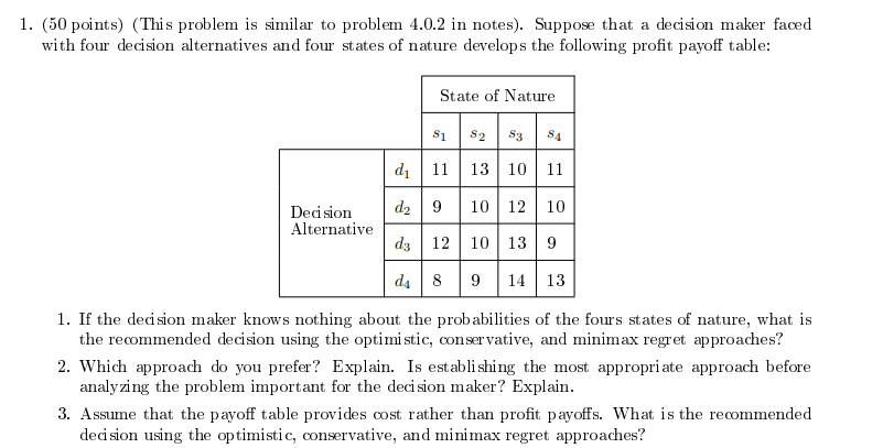 1. (50 points) (This problem is similar to