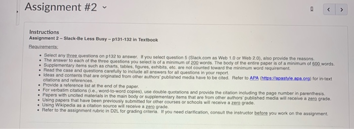 Assignment #2 < > Instructions Assignment 2 -