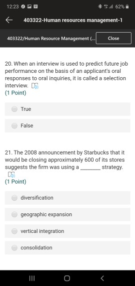 12:23 OP *. 62% 403322-Human resources