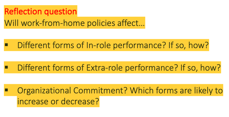 Reflection question Will work-from-home policies